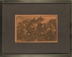 ADOLFO DE CAROLIS : L'Urlo di Achille  - Asta Grafica internazionale e multipli d'autore  - Associazione Nazionale - Case d'Asta italiane