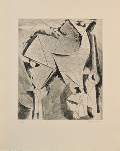 Marino Marini : Senza titolo  - Asta Grafica internazionale e multipli d'autore  - Associazione Nazionale - Case d'Asta italiane