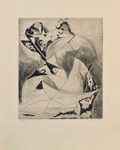 Marino Marini : Senza titolo  - Asta Grafica internazionale e multipli d'autore  - Associazione Nazionale - Case d'Asta italiane