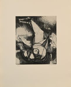 Marino Marini : Senza titolo  - Asta Grafica internazionale e multipli d'autore  - Associazione Nazionale - Case d'Asta italiane