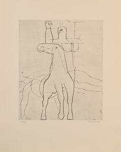 Marino Marini : Senza titolo  - Asta Grafica internazionale e multipli d'autore  - Associazione Nazionale - Case d'Asta italiane