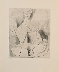 Marino Marini : Senza titolo  - Asta Grafica internazionale e multipli d'autore  - Associazione Nazionale - Case d'Asta italiane