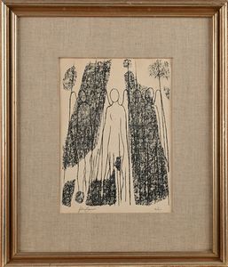 Felice Casorati : Angeli  - Asta Grafica internazionale e multipli d'autore  - Associazione Nazionale - Case d'Asta italiane