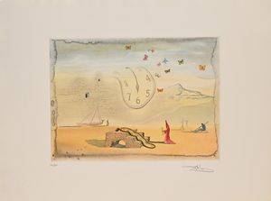 Salvador Dalì - Orologi molli e farfalle