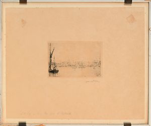 JAMES ENSOR : Vue du port d'Ostende  - Asta Grafica internazionale e multipli d'autore  - Associazione Nazionale - Case d'Asta italiane