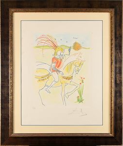 Salvador Dalì : Viviane et Lancelot  - Asta Grafica internazionale e multipli d'autore  - Associazione Nazionale - Case d'Asta italiane