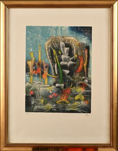 Sebastian Matta : Senza titolo  - Asta Grafica internazionale e multipli d'autore  - Associazione Nazionale - Case d'Asta italiane