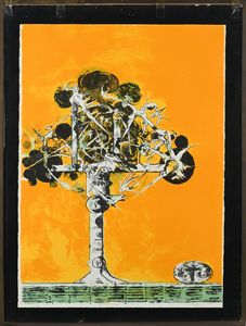 Graham Sutherland : Composizione con Albero  - Asta Grafica internazionale e multipli d'autore  - Associazione Nazionale - Case d'Asta italiane