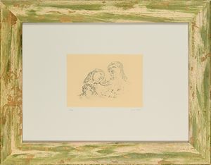 Giorgio de Chirico : Tre personaggi  - Asta Grafica internazionale e multipli d'autore  - Associazione Nazionale - Case d'Asta italiane