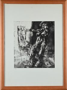 Renzo Vespignani : Interno con nudo di donna  - Asta Grafica internazionale e multipli d'autore  - Associazione Nazionale - Case d'Asta italiane