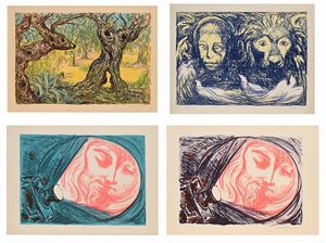 Carlo Levi - Lotto di 4 litografie