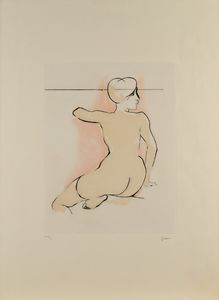 Renato Guttuso - Nudo di donna sedua