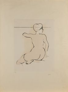 Renato Guttuso - Nudo di donna sedua