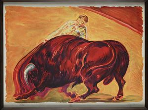 ALIGI SASSU : il Torero  - Asta Grafica internazionale e multipli d'autore  - Associazione Nazionale - Case d'Asta italiane