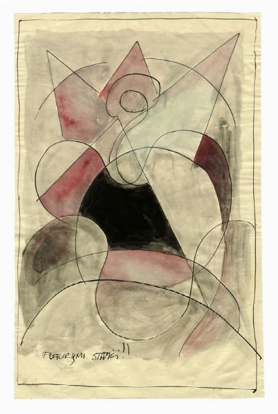 Lotto composto di 7 disegni futuristi.  - Asta Arte Antica, Moderna e Contemporanea - Associazione Nazionale - Case d'Asta italiane