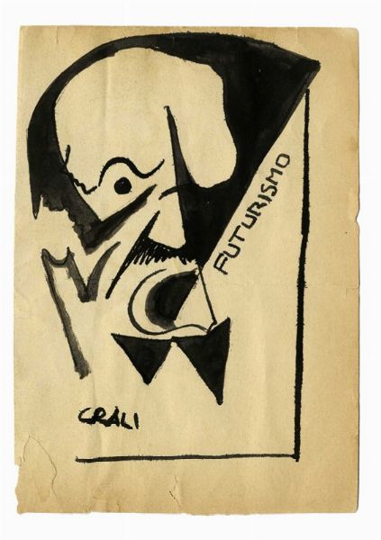 TULLIO CRALI : Ritratto di Marinetti.  - Asta Arte Antica, Moderna e Contemporanea - Associazione Nazionale - Case d'Asta italiane