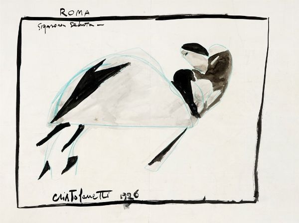 Francesco Cristofanetti : Signora seduta.  - Asta Arte Antica, Moderna e Contemporanea - Associazione Nazionale - Case d'Asta italiane