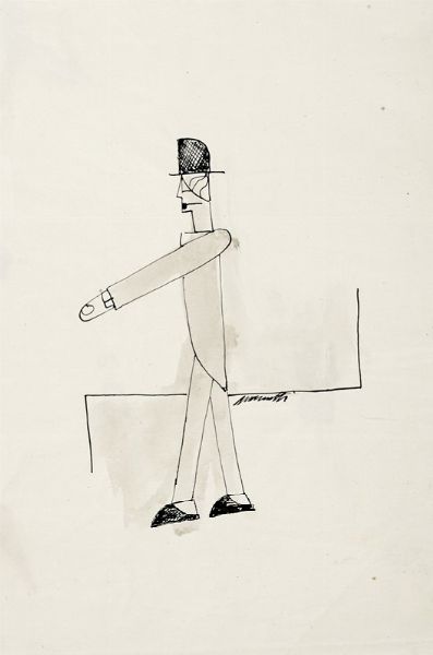 NERINO NANNETTI (NERI) : Lotto composto di 9 disegni.  - Asta Arte Antica, Moderna e Contemporanea - Associazione Nazionale - Case d'Asta italiane