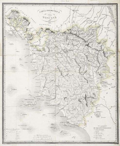 Carta Geometrica della Toscana.  - Asta Arte Antica, Moderna e Contemporanea - Associazione Nazionale - Case d'Asta italiane