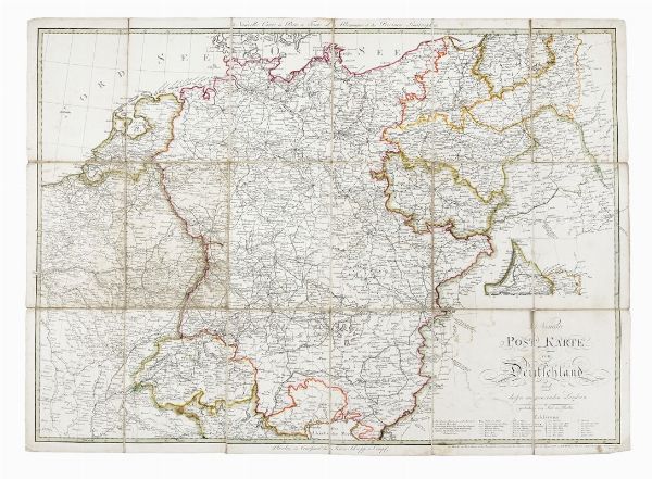 CARL JCK : Neueste Post Karte von Deutschland und dessen angrenzenden Lndern.  - Asta Arte Antica, Moderna e Contemporanea - Associazione Nazionale - Case d'Asta italiane