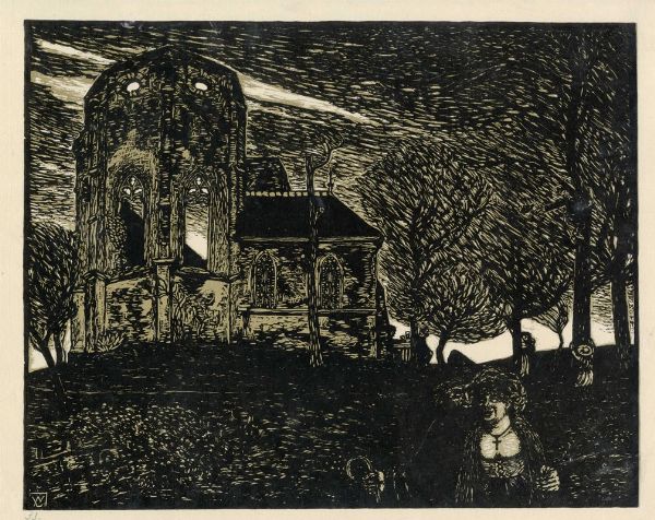 WILHELM LAAGE : Fr�hlingssturm. (Tempesta primaverile).  - Asta Arte Antica, Moderna e Contemporanea - Associazione Nazionale - Case d'Asta italiane