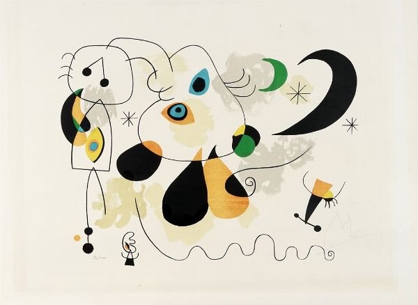 Joan Mir� : Senza titolo.  - Asta Arte Antica, Moderna e Contemporanea - Associazione Nazionale - Case d'Asta italiane