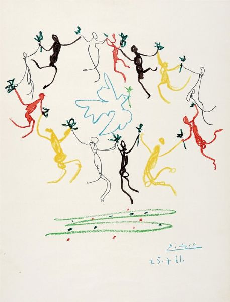 Pablo Picasso : Lotto composto di 2 manifesti.  - Asta Arte Antica, Moderna e Contemporanea - Associazione Nazionale - Case d'Asta italiane