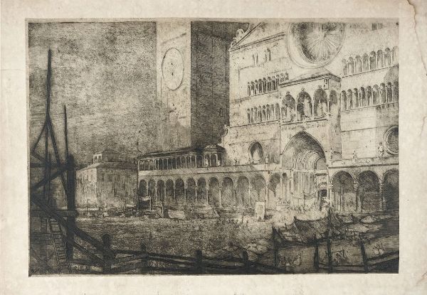 VINCENZO STANGA : La Cattedrale di Cremona.  - Asta Arte Antica, Moderna e Contemporanea - Associazione Nazionale - Case d'Asta italiane