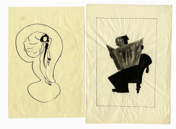 Lotto composto di 24 disegni.  - Asta Arte Antica, Moderna e Contemporanea - Associazione Nazionale - Case d'Asta italiane