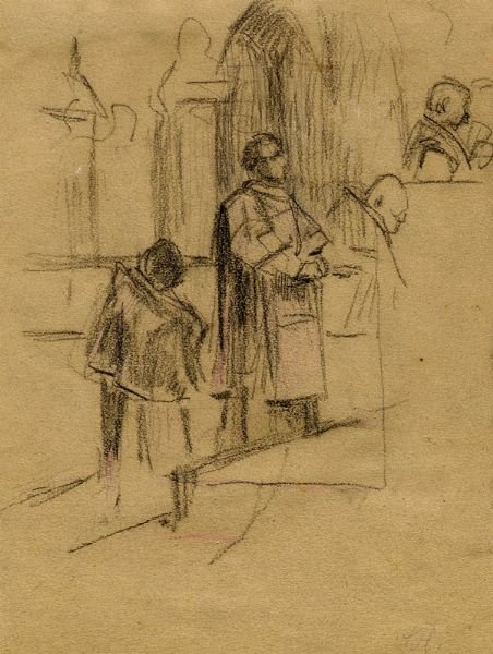 Alphons Hollaender : Lotto composto di 5 disegni e 3 incisioni.  - Asta Arte Antica, Moderna e Contemporanea - Associazione Nazionale - Case d'Asta italiane