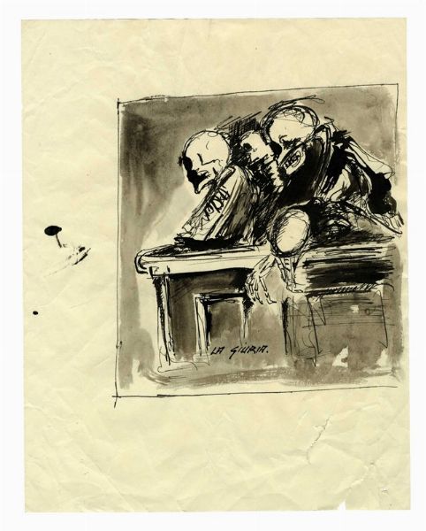 NERINO NANNETTI (NERI) : Lotto composto di 10 caricature.  - Asta Arte Antica, Moderna e Contemporanea - Associazione Nazionale - Case d'Asta italiane