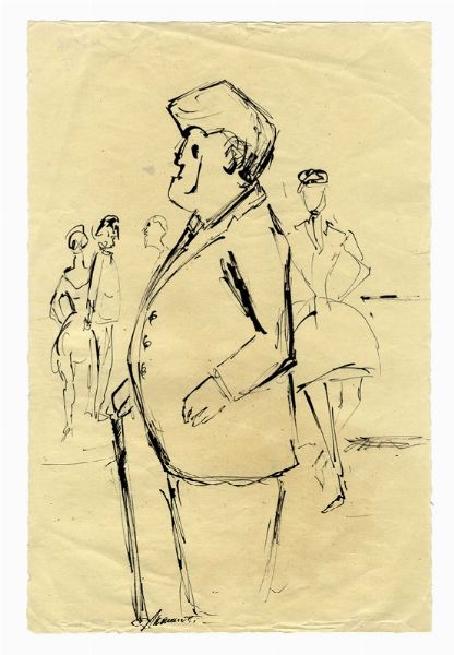 NERINO NANNETTI (NERI) : Lotto composto di 10 caricature.  - Asta Arte Antica, Moderna e Contemporanea - Associazione Nazionale - Case d'Asta italiane