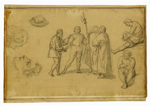 Giuseppe Sabatelli : Bozzetti preparatori.  - Asta Arte Antica, Moderna e Contemporanea - Associazione Nazionale - Case d'Asta italiane