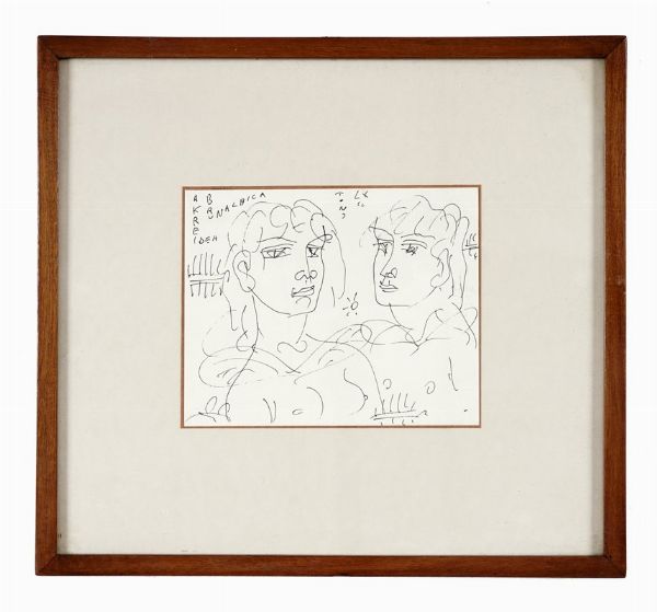 TONO ZANCANARO : Lotto composto di 2 disegni e 2 incisioni.  - Asta Arte Antica, Moderna e Contemporanea - Associazione Nazionale - Case d'Asta italiane