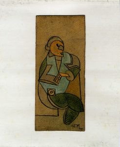 SEM [PSEUD. DI GOURSAT GEROGES] - Figura futurista seduta.