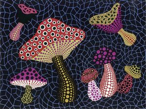 YAYOI KUSAMA - Pumpkins and mushrooms. Lotto composto di 7 incisioni.
