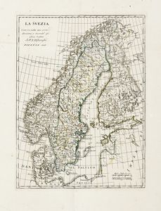 BARTOLOMEO BORGHI - La Svezia come era nella sua prima divisione, e secondo gli ultimi trattati dell'A. B. Borghi. Firenze 1816.
