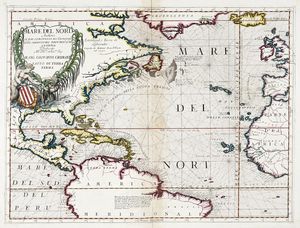 Vincenzo Maria Coronelli - Mare del Nord Auttore il P.M. Coronelli M.C. Cosmografo della Serenissima Republica di Venetia Dedicato All' Ill.mo, et Ece.mo. Sig. Il sig Giovanni Grimani Savio di Terra Ferma.
