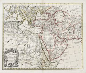 GUILLAUME DE L'ISLE - A Map of Turky, Arabia and Persia Corrected from the latest Travels &c from ye Observations of ye Royal Societys of London & Paris.