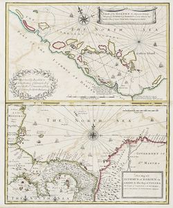 JOHN SENEX - A draft of the Golden & adjacent Islands, with part of ye Isthmus of Darien as it was taken by Capt. Ienefer. Where ye Scots West-India Company were setteled/A New map of ye Isthmus of Darien in America, the Bay of Panama, the Gulph of Vallona ...