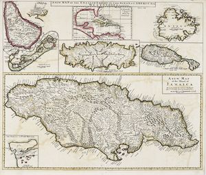 JOHN SENEX - A New Map of the English Empire in the Ocean of America or West Indies. Revis'd by I.Senex.