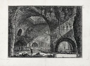 GIOVANNI BATTISTA PIRANESI - Altra veduta interna della Villa di Mecenate in Tivoli.