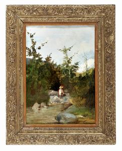 Eugenio Cecconi - Ragazza sul fiume.