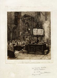 Alphons Hollaender - Lotto composto di 5 disegni e 3 incisioni.