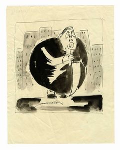 NERINO NANNETTI (NERI) : Lotto composto di 10 caricature.  - Asta Arte Antica, Moderna e Contemporanea - Associazione Nazionale - Case d'Asta italiane