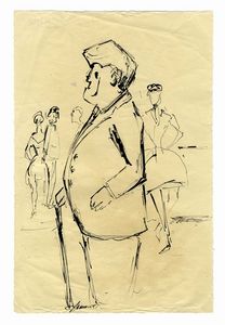 NERINO NANNETTI (NERI) : Lotto composto di 10 caricature.  - Asta Arte Antica, Moderna e Contemporanea - Associazione Nazionale - Case d'Asta italiane