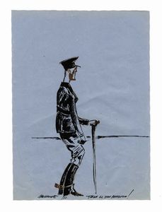 NERINO NANNETTI (NERI) : Lotto composto di 21 disegni a tema militare.  - Asta Arte Antica, Moderna e Contemporanea - Associazione Nazionale - Case d'Asta italiane