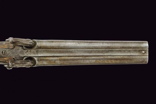 Pistola a due canne a luminello  - Asta La Collezione di Armi Antiche di un Gentiluomo Californiano - Associazione Nazionale - Case d'Asta italiane