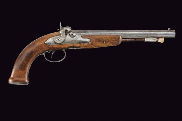 Pistola composita a luminello  - Asta La Collezione di Armi Antiche di un Gentiluomo Californiano - Associazione Nazionale - Case d'Asta italiane