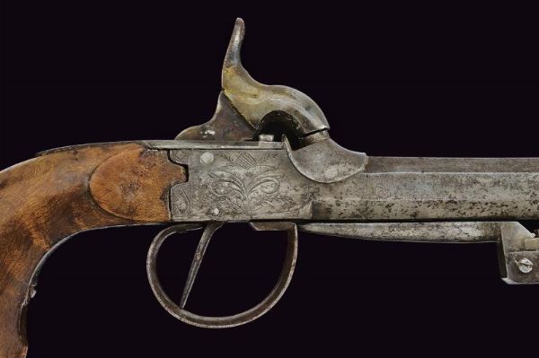 Pistola a luminello con baionetta a scatto  - Asta La Collezione di Armi Antiche di un Gentiluomo Californiano - Associazione Nazionale - Case d'Asta italiane